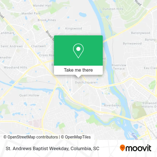 St. Andrews Baptist Weekday map