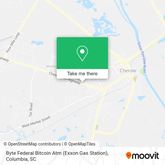 Byte Federal Bitcoin Atm (Exxon Gas Station) map
