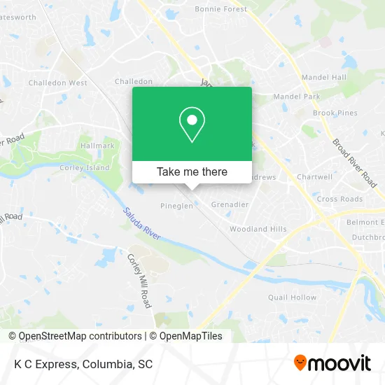 K C Express map