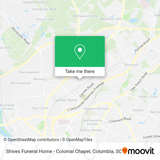 Shives Funeral Home - Colonial Chapel map