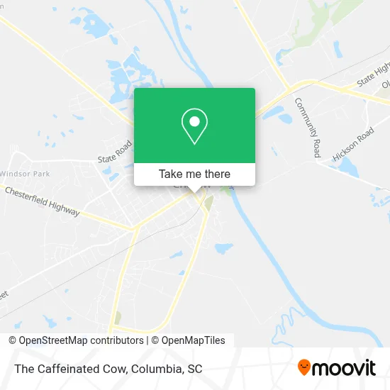 The Caffeinated Cow map