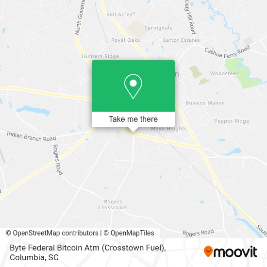 Byte Federal Bitcoin Atm (Crosstown Fuel) map