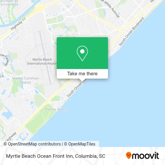 Myrtle Beach Ocean Front Inn map
