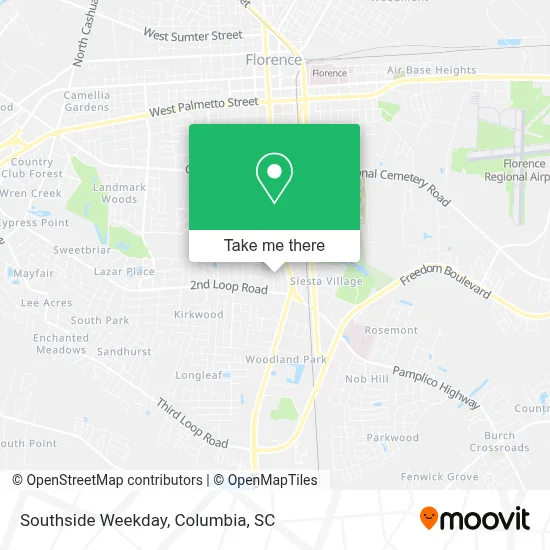 Southside Weekday map