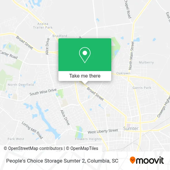 People's Choice Storage Sumter 2 map