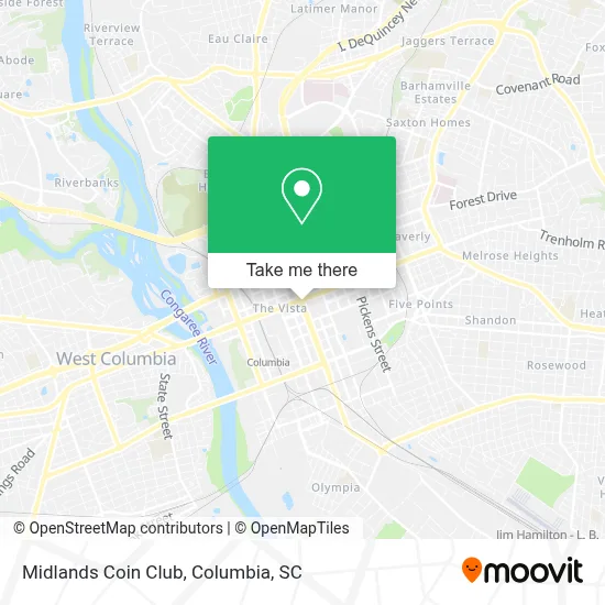 Midlands Coin Club map