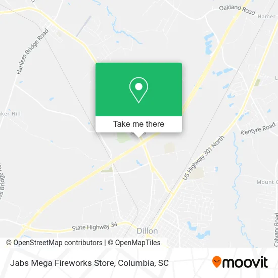 Jabs Mega Fireworks Store map
