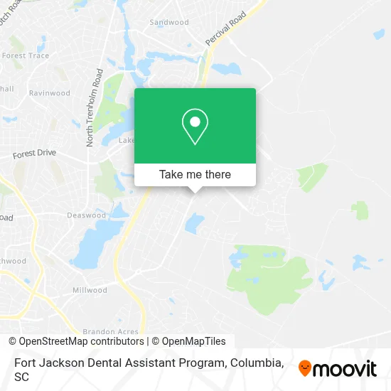 Fort Jackson Dental Assistant Program map
