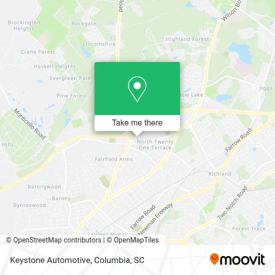Keystone Automotive map