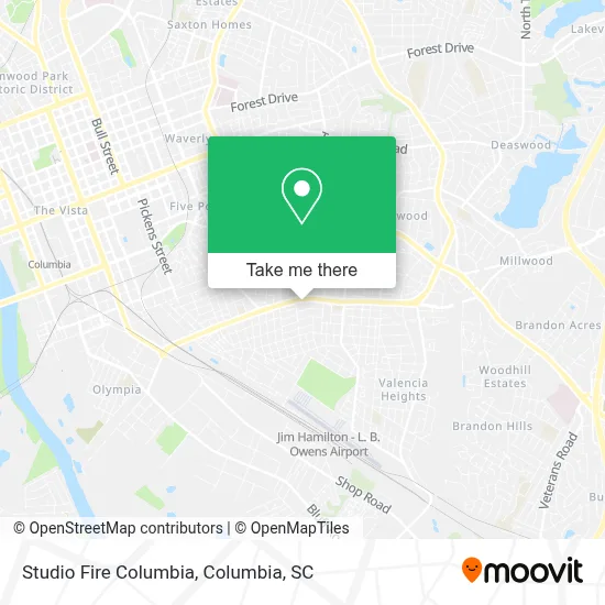 Studio Fire Columbia map