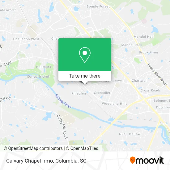 Calvary Chapel Irmo map