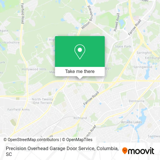 Precision Overhead Garage Door Service map
