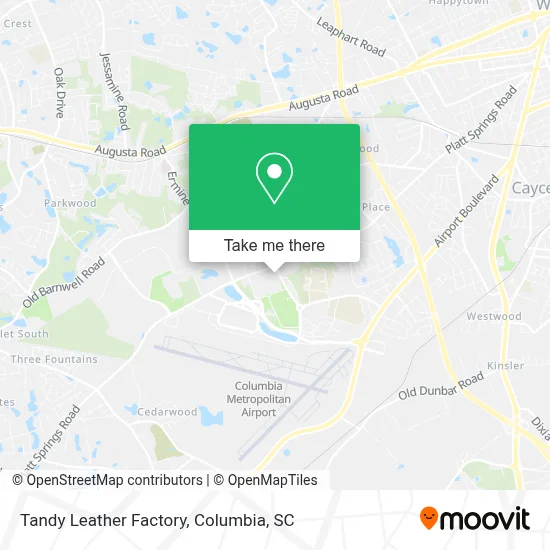 Tandy Leather Factory map