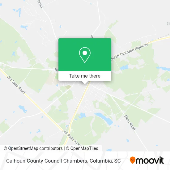 Calhoun County Council Chambers map
