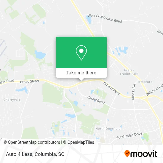 Auto 4 Less map
