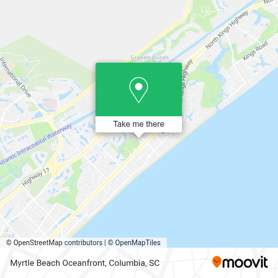 Myrtle Beach Oceanfront map