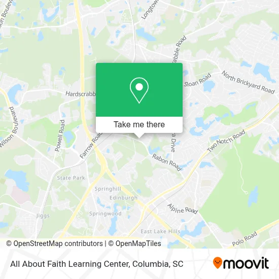 All About Faith Learning Center map