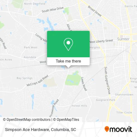 Simpson Ace Hardware map