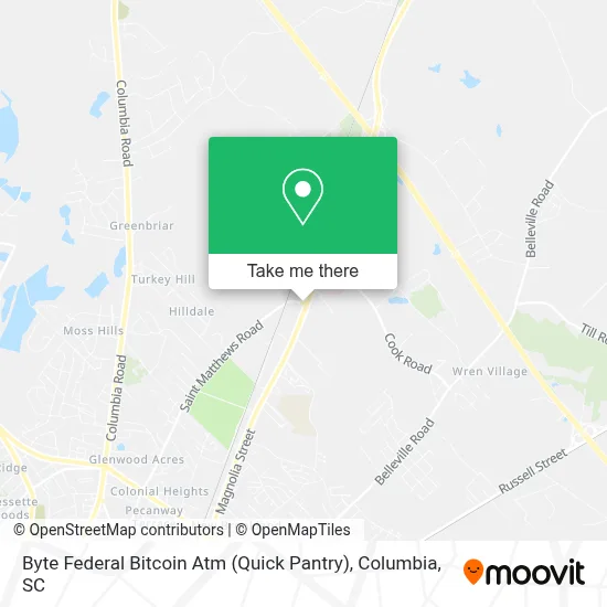 Byte Federal Bitcoin Atm (Quick Pantry) map