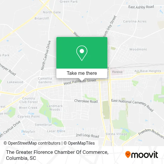 The Greater Florence Chamber Of Commerce map