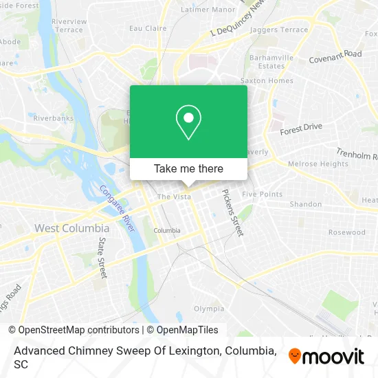 Advanced Chimney Sweep Of Lexington map