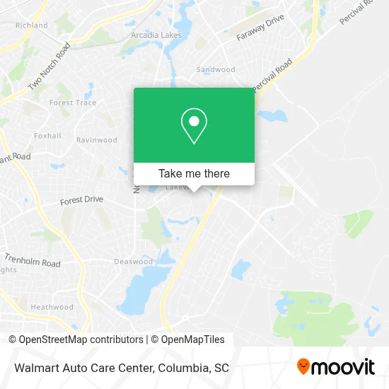 Walmart Auto Care Center map