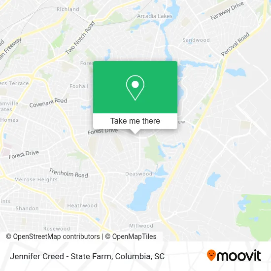 Jennifer Creed - State Farm map