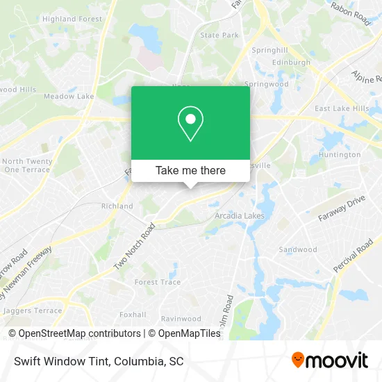 Swift Window Tint map