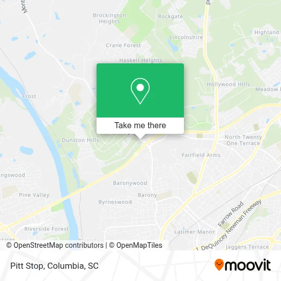 Pitt Stop map