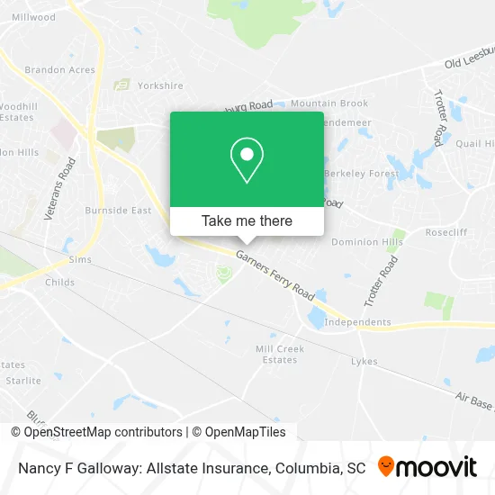 Nancy F Galloway: Allstate Insurance map