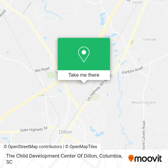 The Child Development Center Of Dillon map