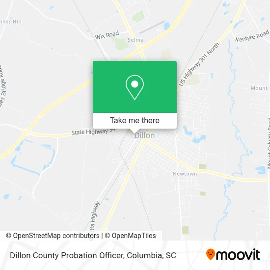 Dillon County Probation Officer map