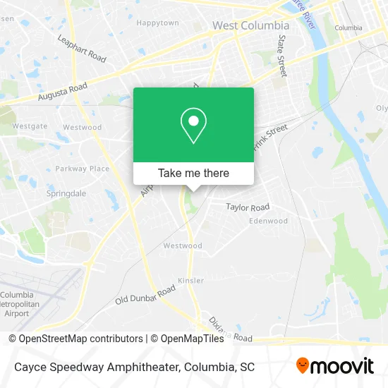 Cayce Speedway Amphitheater map