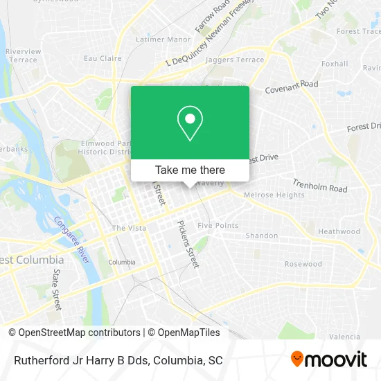 Rutherford Jr Harry B Dds map