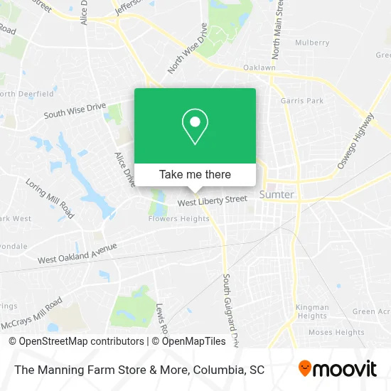 The Manning  Farm Store & More map