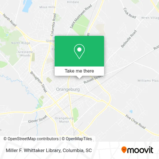 Miller F. Whittaker Library map