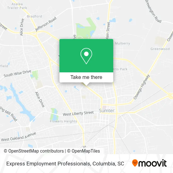 Express Employment Professionals map