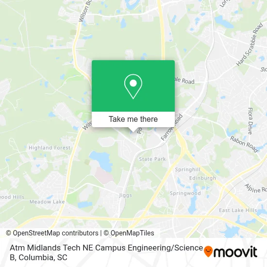 Atm Midlands Tech NE Campus Engineering / Science B map