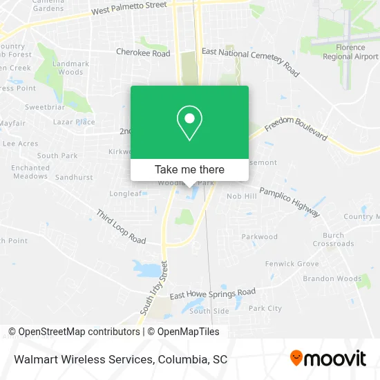 Walmart Wireless Services map