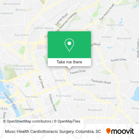 Musc Health Cardiothoracic Surgery map