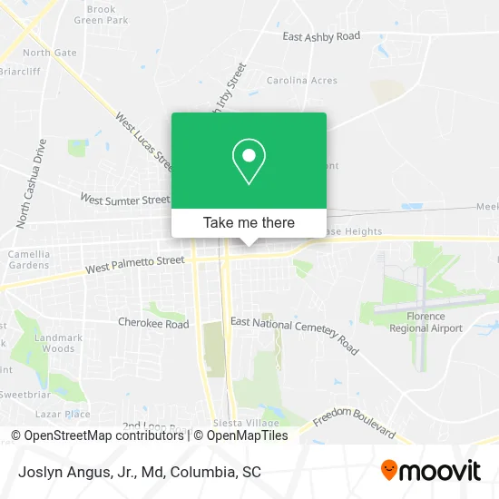 Joslyn Angus, Jr., Md map