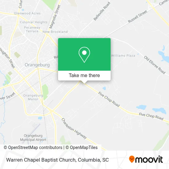 Warren Chapel Baptist Church map