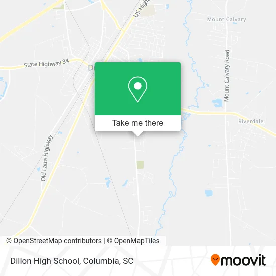 Dillon High School map