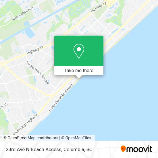 23rd Ave N Beach Access map