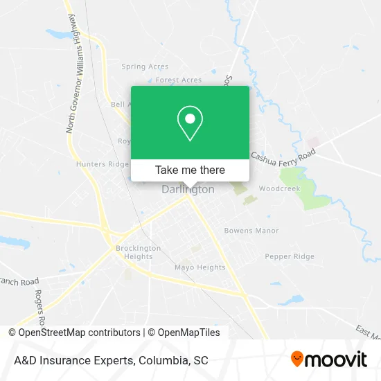 A&D Insurance Experts map