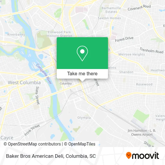 Baker Bros American Deli map