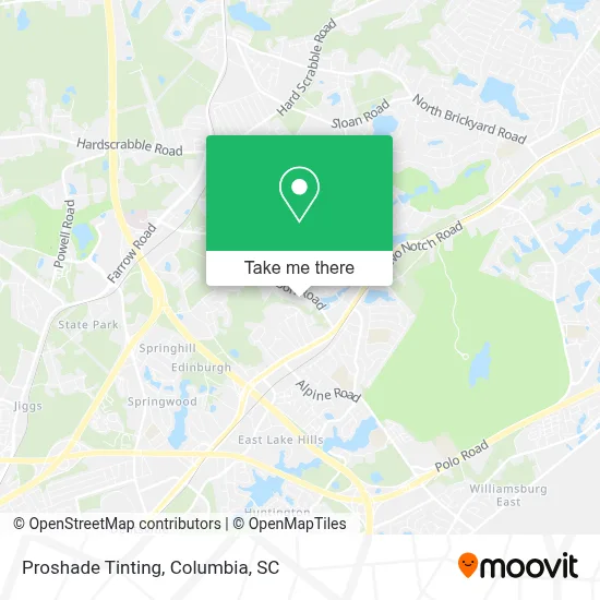 Proshade Tinting map