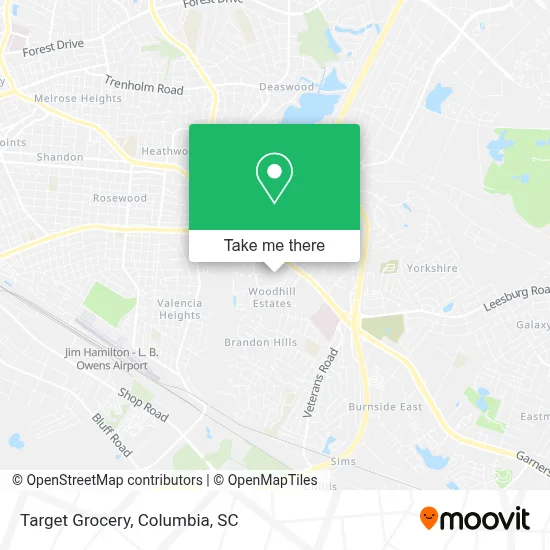 Target Grocery map