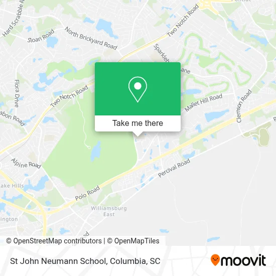 St John Neumann School map