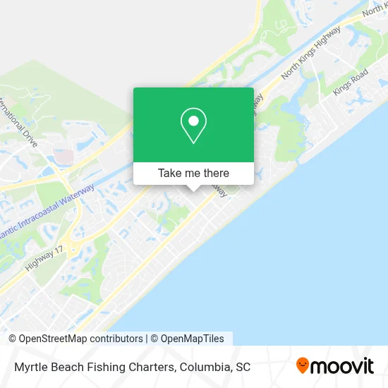 Myrtle Beach Fishing Charters map